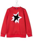 Neil Barrett Kids Star Patch Sweatshirt - Red