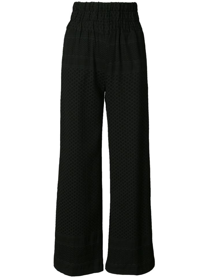 Cecilie Copenhagen - High-waisted Palazzo Pants - Women - Cotton - 1, Black, Cotton