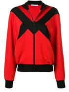 Givenchy Contrast Panel Zipped Jacket - Red