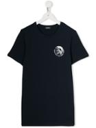Diesel Kids Teen Printed Cotton T-shirt - Blue