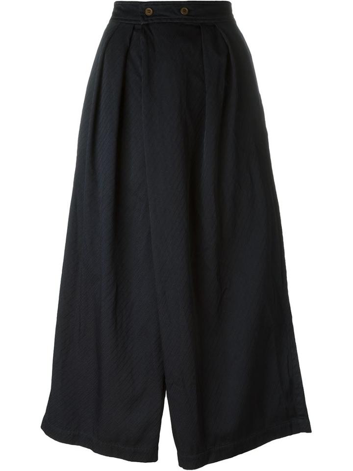 Comme Des Garçons Comme Des Garçons Wide-legged Cropped Trousers