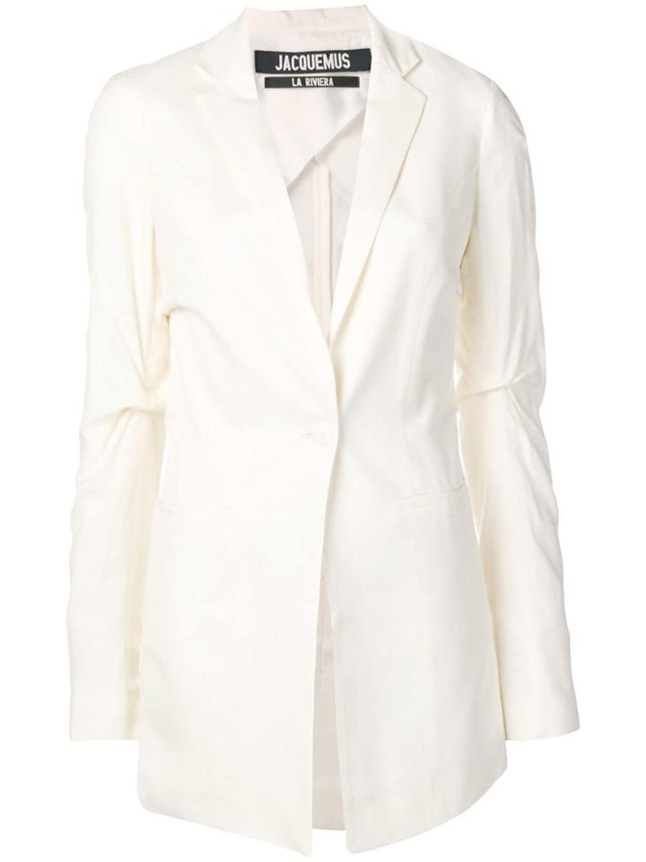 Jacquemus Gathered Detail Blazer - White