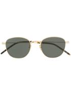Saint Laurent Eyewear Round Frame Sunglasses - Gold
