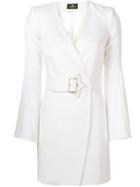 Elisabetta Franchi Star Belt Blazer Dress - White