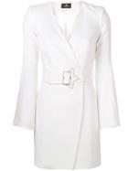 Elisabetta Franchi Star Belt Blazer Dress - White