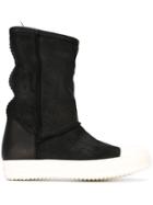 Rick Owens Round Toe Boots - Black