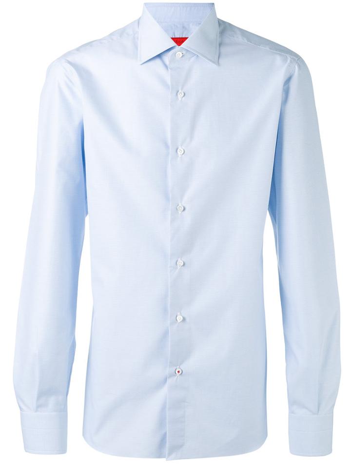 Isaia - Classic Shirt - Men - Cotton - 43, Blue, Cotton