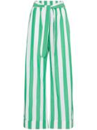 Mara Hoffman Stripe Cotton Cropped Trousers - Green