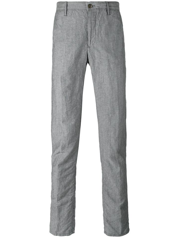 Incotex - Slim Fit Trousers - Men - Linen/flax/wool - 32, Grey, Linen/flax/wool