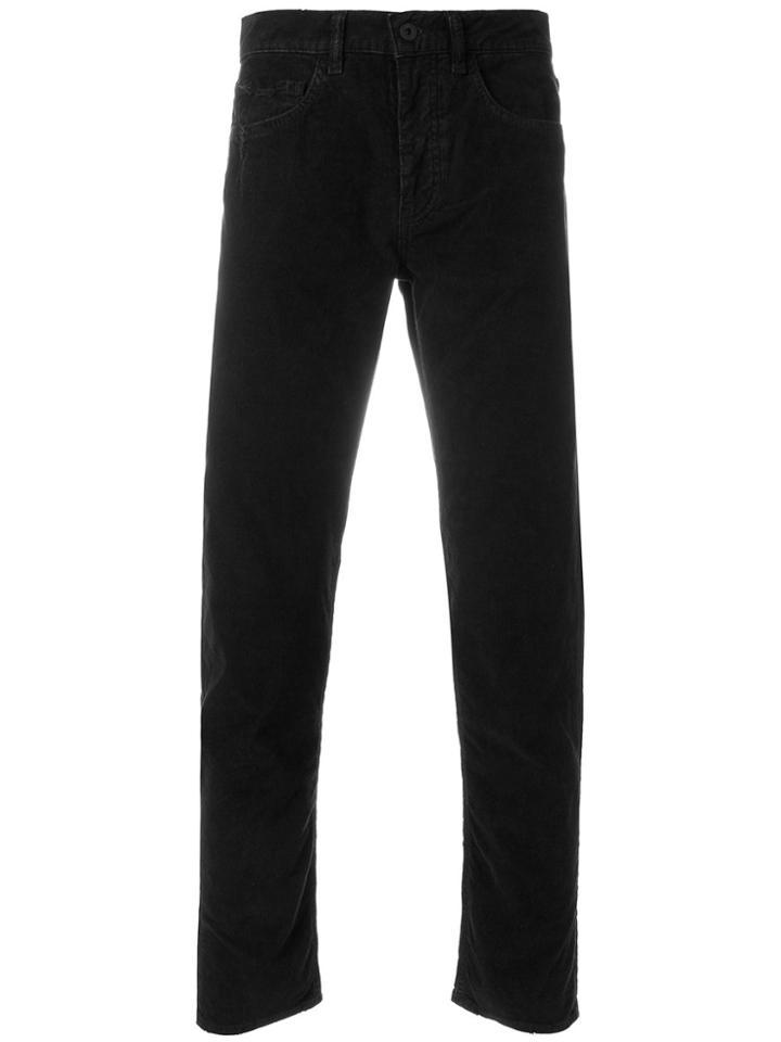 Pence Distressed Straight Leg Jeans - Black