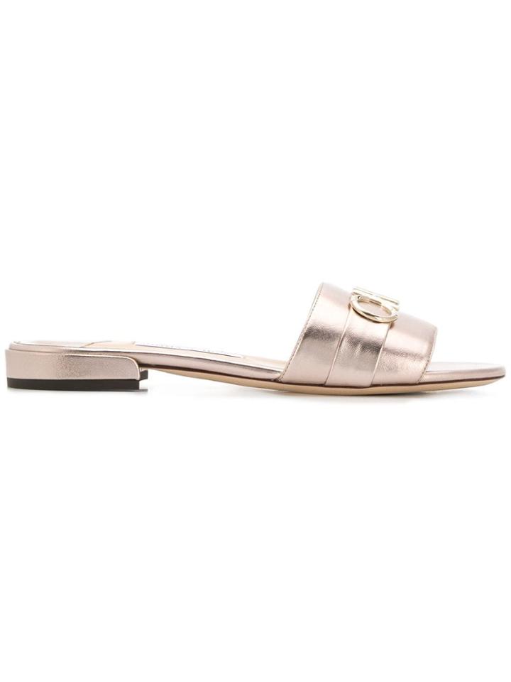 Jimmy Choo Joni Slides - Gold