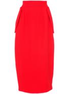Dice Kayek High Waist Straight Skirt - Red