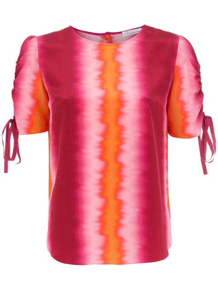 Nk Printed Silk Blouse - Red