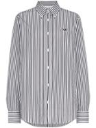 Calvin Klein Jeans Icon Striped Poplin Shirt - White