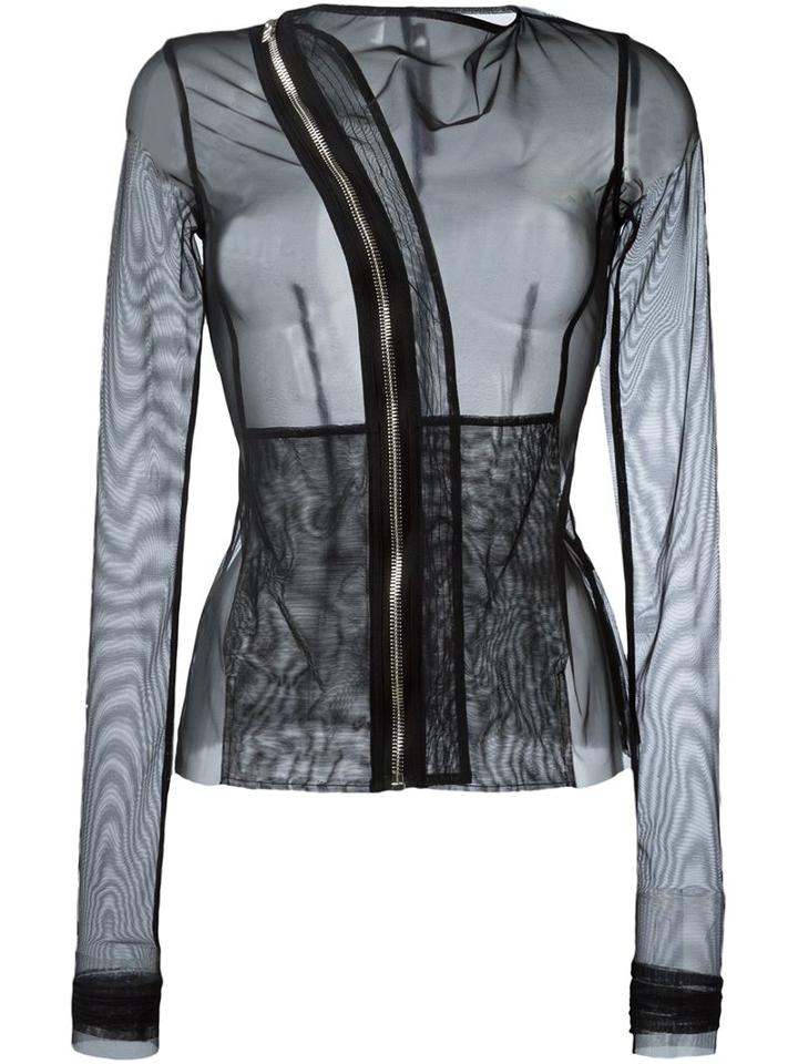 Rick Owens Lilies Sheer Zipped Jacket