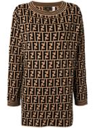 Fendi Pre-owned Zucca Pattern Knitted Jumper - Brown