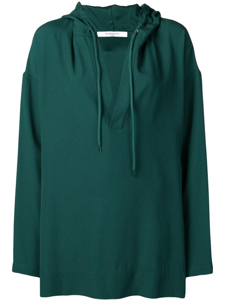 Givenchy Drawstring Hooded Top - Green