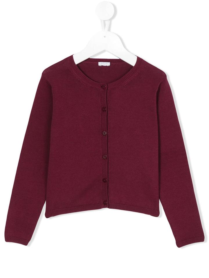 Il Gufo - Round Neck Cardigan - Kids - Cotton - 10 Yrs, Pink/purple
