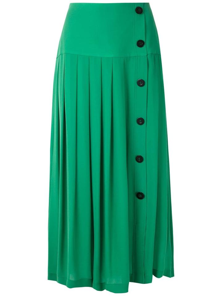 Nk Silk Midi Skirt - Green