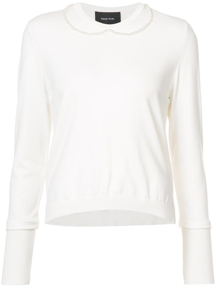 Simone Rocha Long Sleeve Sweater - Nude & Neutrals