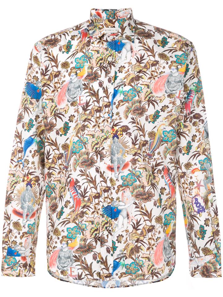 Etro Wildlife Print Shirt - White