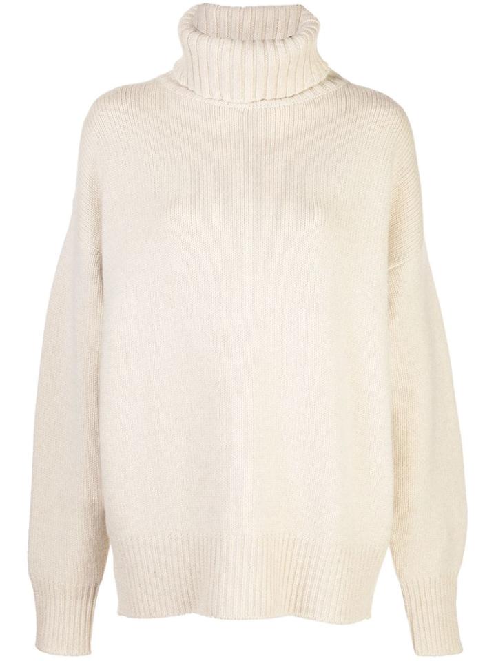 Extreme Cashmere Oversized Roll-neck Jumper - Neutrals