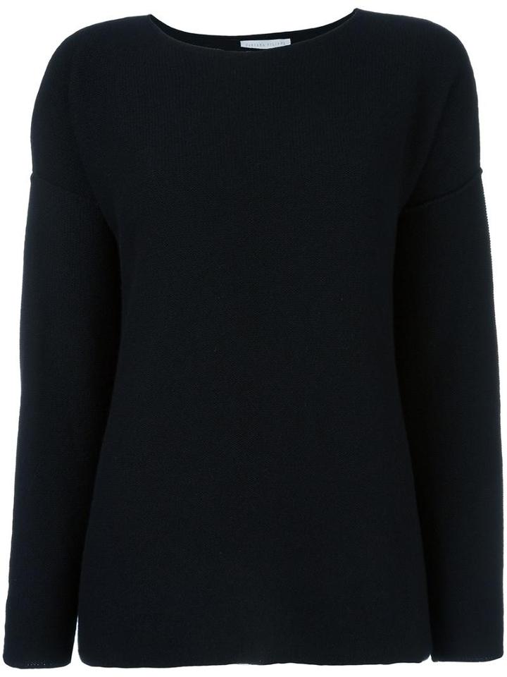 Fabiana Filippi Boat Neck Jumper, Women's, Size: 46, Black, Silk/cashmere/merino