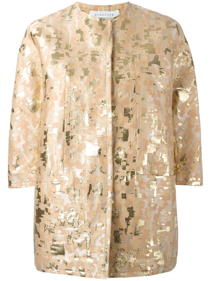 Gianluca Capannolo Patterned Jacket, Women's, Size: 44, Grey, Cotton/polyester/acetate/polyamide