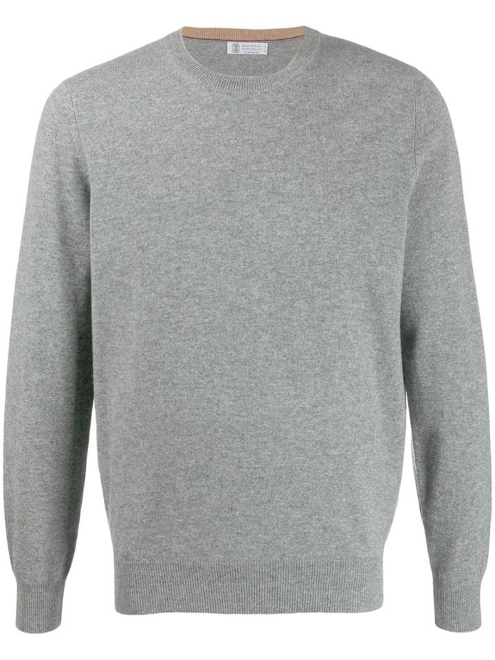 Brunello Cucinelli Roll Collar Cardigan - Grey