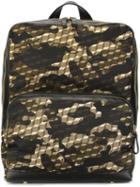 Pierre Hardy Camocube Backpack, Green, Nylon/leather
