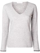 Fabiana Filippi Bead-embellished Knitted Top - Grey