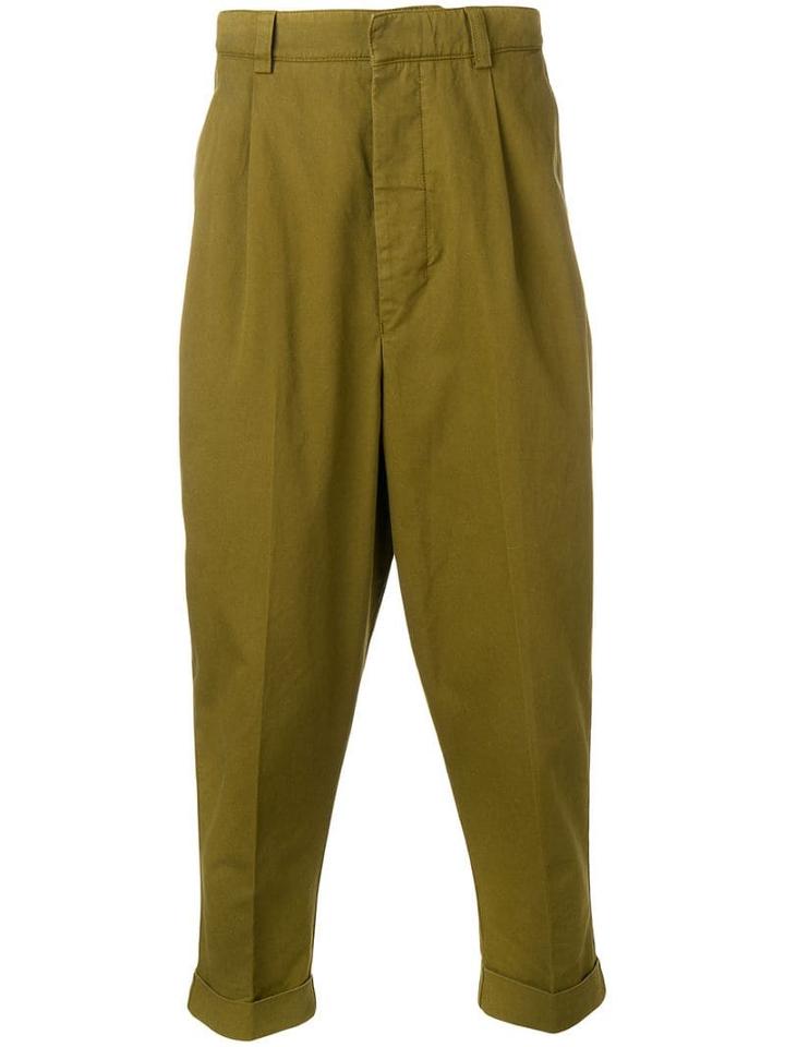 Ami Paris Oversized Carrot Fit Trousers - Green