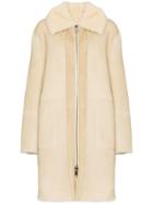 Bottega Veneta Reversible Shearling Mid-length Coat - Neutrals