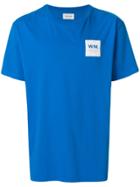 Wood Wood Logo Square T-shirt - Blue