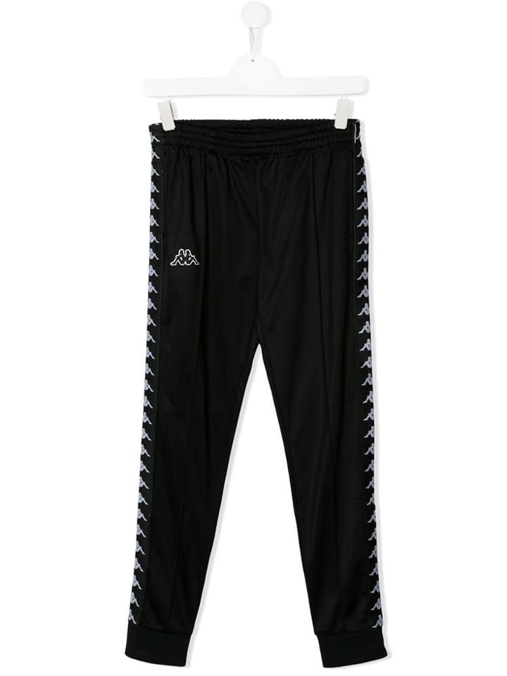 Kappa Teen Logo Track Pants - Black