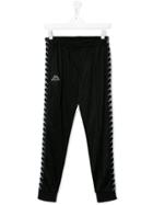Kappa Teen Logo Track Pants - Black
