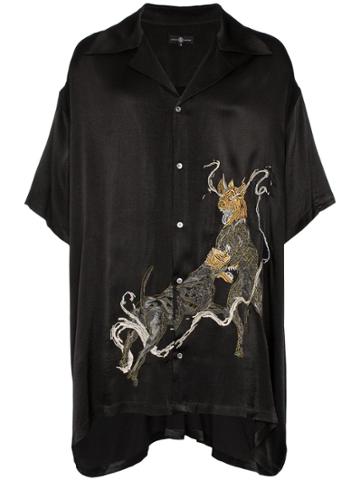 Edward Crutchley Embroidered Shirt - Black