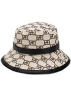 Alberta Ferretti Logo Print Hat - Neutrals