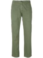 Aspesi - Cropped Trousers - Women - Cotton - 44, Women's, Green, Cotton