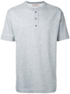 Factotum - Button Neck T-shirt - Men - Cotton - 48, Grey, Cotton