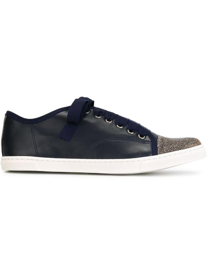 Lanvin Glitter Toe Cap Sneakers