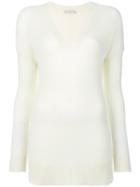 Le Tricot Perugia - Cashmere Ribbed Sweater - Women - Cashmere - S, Nude/neutrals, Cashmere