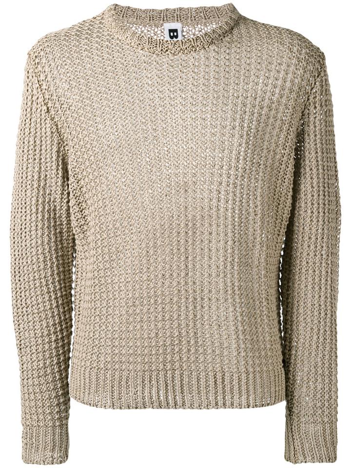 Bark - Crewneck Jumper - Men - Linen/flax - M, Nude/neutrals, Linen/flax