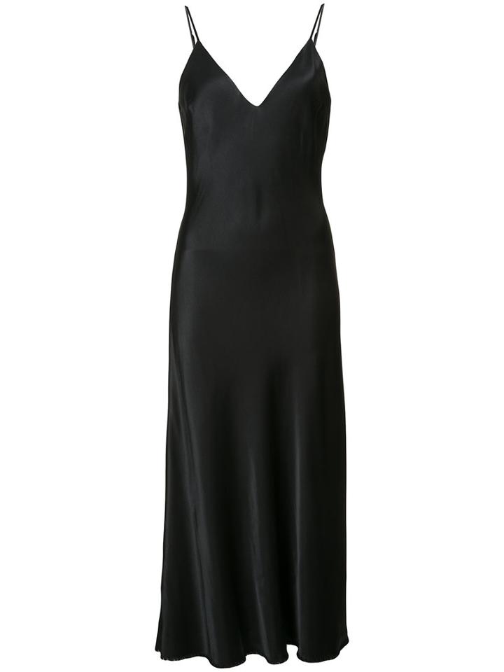 Frame Denim - Satin Tank Dress - Women - Spandex/elastane/viscose - Xs, Black, Spandex/elastane/viscose