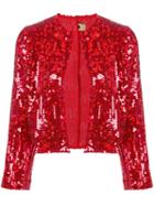 Comme Des Garçons Pre-owned 1999 Sequin Embellished Cropped Jacket -