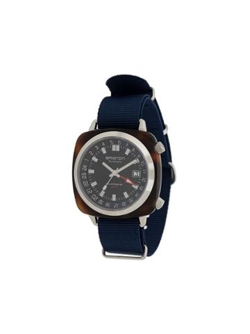 Briston Watches Clubmaster Gmt Traveller Acetate Watch - Black