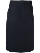 Jil Sander Navy A-line Skirt - Blue