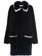 Inès & Maréchal 'aquavit' Coat, Women's, Size: 40, Black, Lamb Skin/lamb Fur