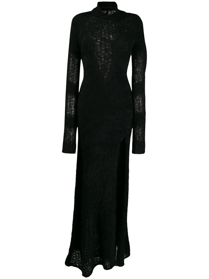 Unravel Project Knitted Long Dress - Black