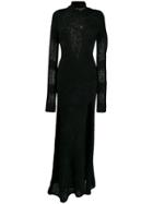 Unravel Project Knitted Long Dress - Black